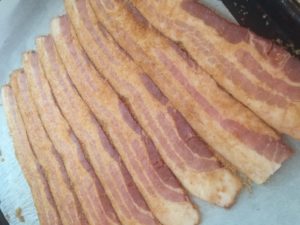 Coat Bacon with Sugar Mix Candied Bacon