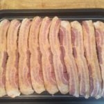 Candied Bacon on Baking Sheet